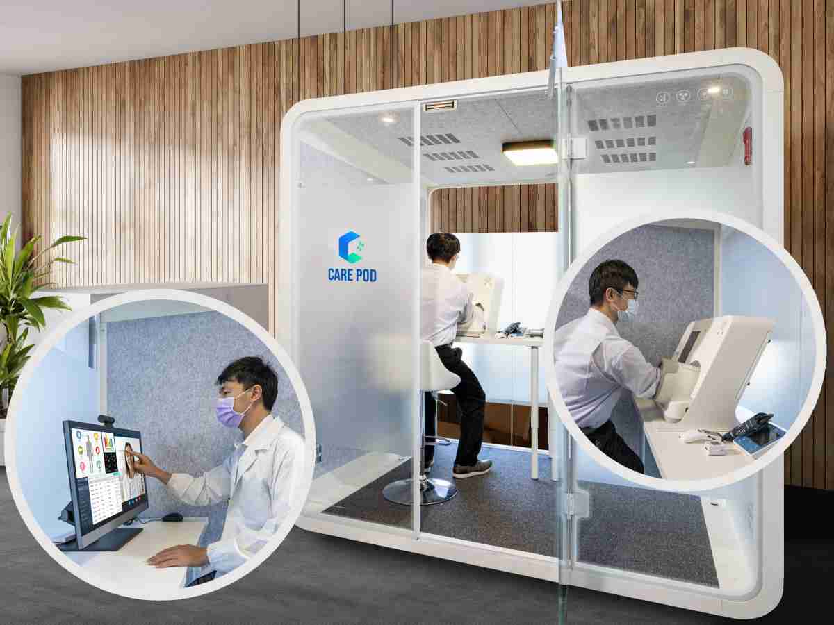 达擎于医疗科技展中展出＂远距诊疗舱＂，，，，以因应医疗数字化及社会高龄化趋势下、、、、复诊及慢性病患等族群对于远距看诊需求逐渐升高所推出的创新整合方案。。多功能合一、、、、高隐私性的远距诊疗舱可根据病患端与医师端的不同需求，，，，提供弹性化及客制化功能，，，节省医生和病患的精力及时间