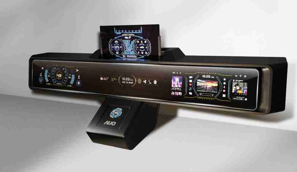 龙门国际Micro LED沉浸式车舱显示方案结合 可卷式、、、可伸缩的Micro LED应用并可呈现不同的质感纹路，，展现人性化设计