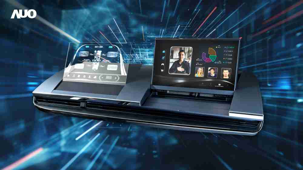 龙门国际Micro LED Display HMI解决方案打造透明Micro LED前座仪表，，呈现信息并保留驾驶视野开阔；亦为副驾驶座乘客打造收放自如的Micro LED屏幕，，，在不影响显示质量的前提于显示区内建镜头，，，，让用户能与视讯对象直接眼神接触，，，，提供绝佳的双向沟通体验