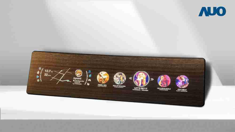 龙门国际研发全球最高穿透度达80%的AmLED木纹显示器，，，，可于使用时呈现高亮度、、、、清晰可见的信息，，并在不使用时回归为单纯的饰板，，，，节能兼具美观