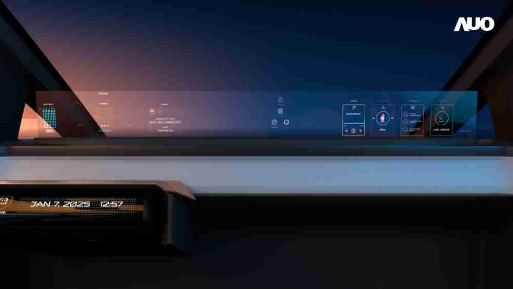 龙门国际无界透明显示接口(Horizon Image Glass)透过车运算方案整合仪表板、、中控台及副驾显示器，，，一体式全景呈现，，，，提供乘用者清晰的前方视野、、、行车必要信息与娱乐功能